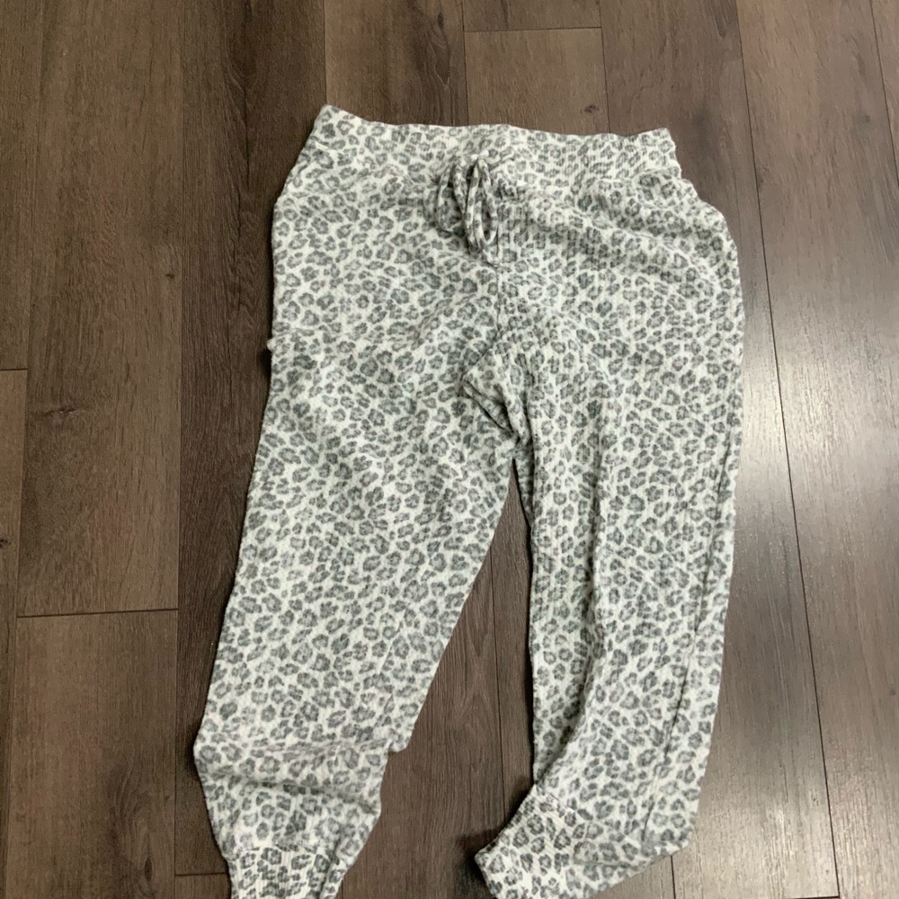 WOMENS plush Fleece Pajama Pants AMERICAN EAGLE size L full length